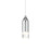 dweLED Action 8" LED 1 Light Pendant, 3000K, Chrome/White - PD-76908-T24-CH