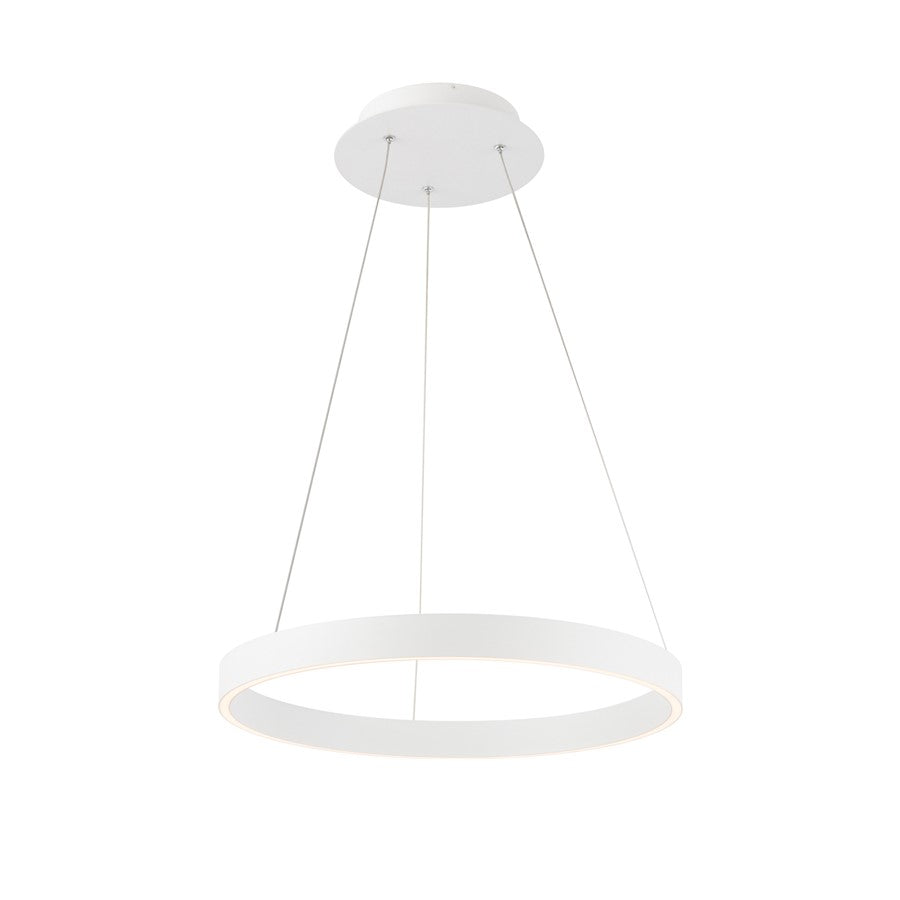 WAC dweLED Sirius 1 Light 18" LED Pendant 3000K, White/Silicone - PD-81118-WT