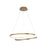 dweLED Marques 28" LED 1 Light Pendant 3000K, Aged Brass/White - PD-83128-AB