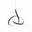 WAC dweLED Vornado 1 Lt 7" LED Mini Pendant 3000K, BK/Silicone - PD-84907-BK