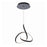 WAC DweLED Vornado 1 Light 7" LED Mini Pendant 3000K, Black/Silicone