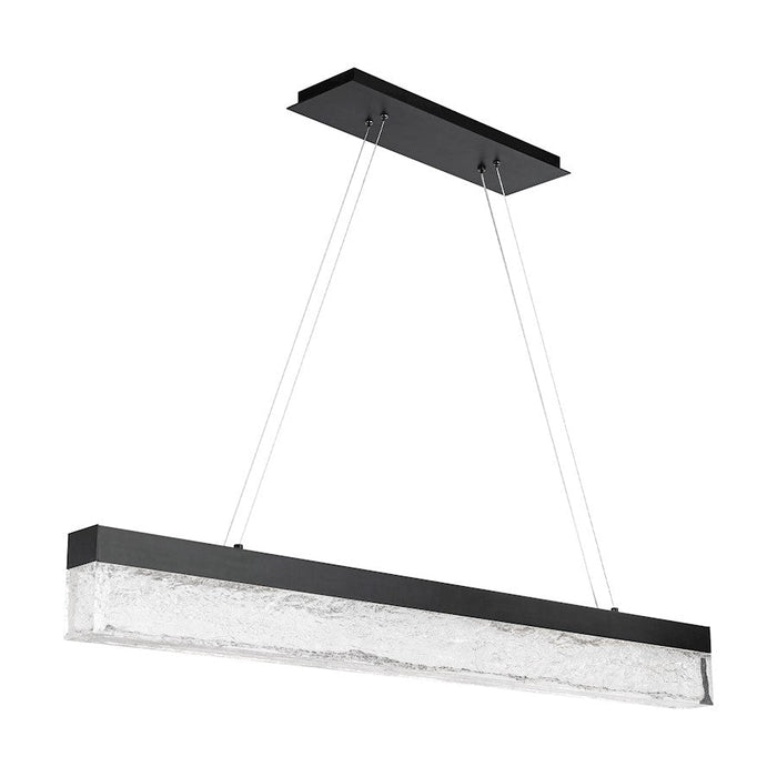 dweLED Effervescent 45" LED 1 Light Pendant 3000K, Black/Clear - PD-97145-BK