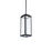 WAC dweLED Amherst 1 Lt 6" LED Outdoor Pendant, BK/Clear Seeded - PD-W17216-BK