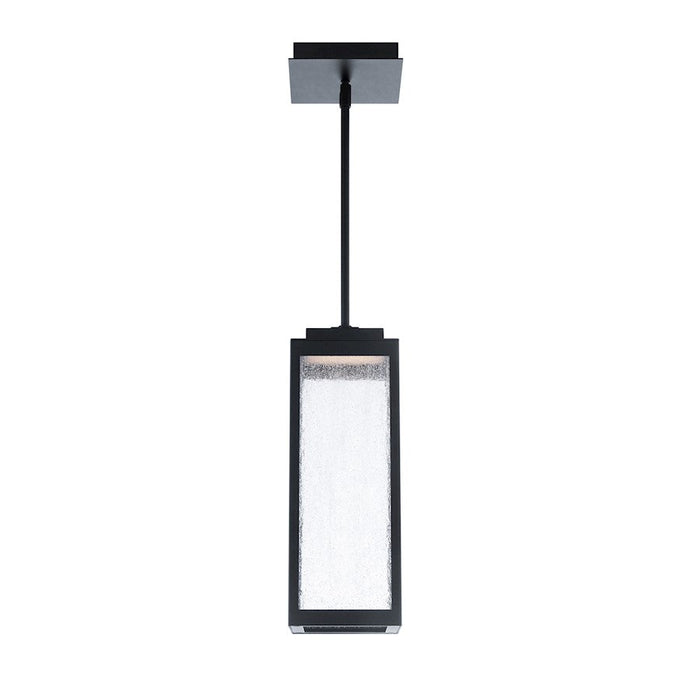 WAC DweLED Amherst 1 Lt 6" LED Outdoor Pendant, Black/Clear Seeded