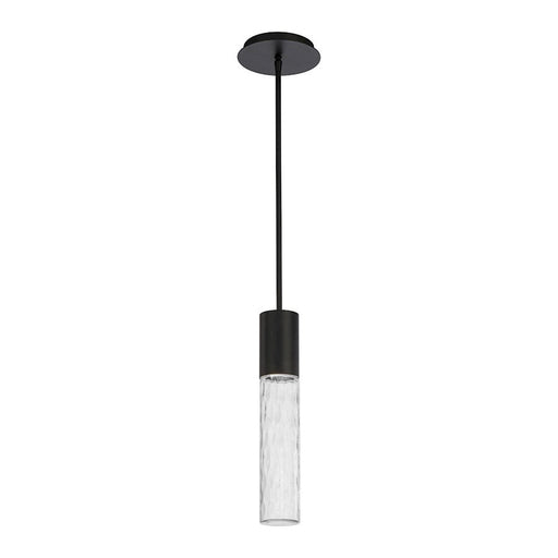 dweLED Sleek 14" LED In/Out Pendant 3000K, Black/Clear - PD-W63114-BK