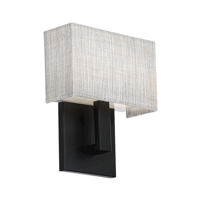 dweLED Manhattan 7" LED Fabric Wall Sconce 2700K, Black/Beige - WS-13107-BK