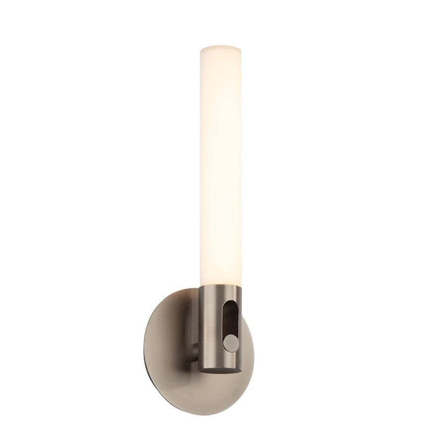 dweLED Clare 16" LED 1 Light Sconce 3000K, Brushed Nickel/Opal - WS-24016-BN