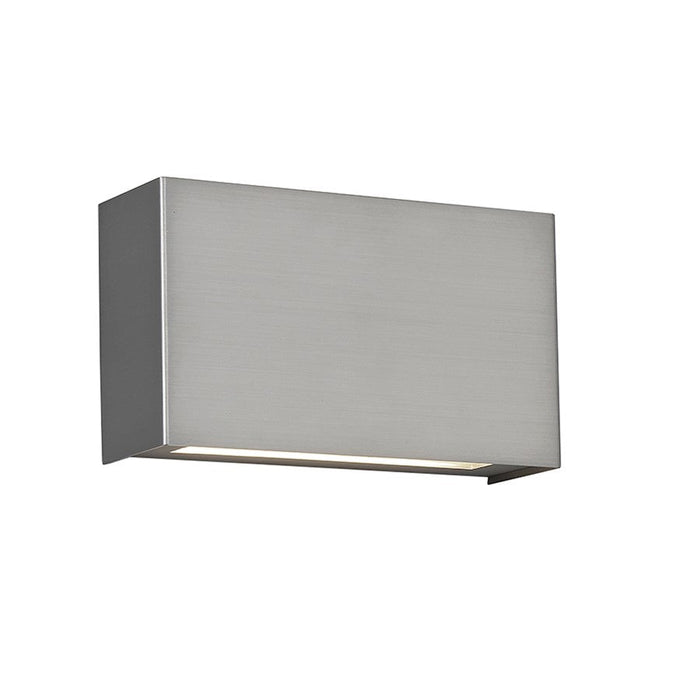 dweLED Blok 12" LED 2 Light Wall Sconce, Nickel/White - WS-25612-27-SN-EM