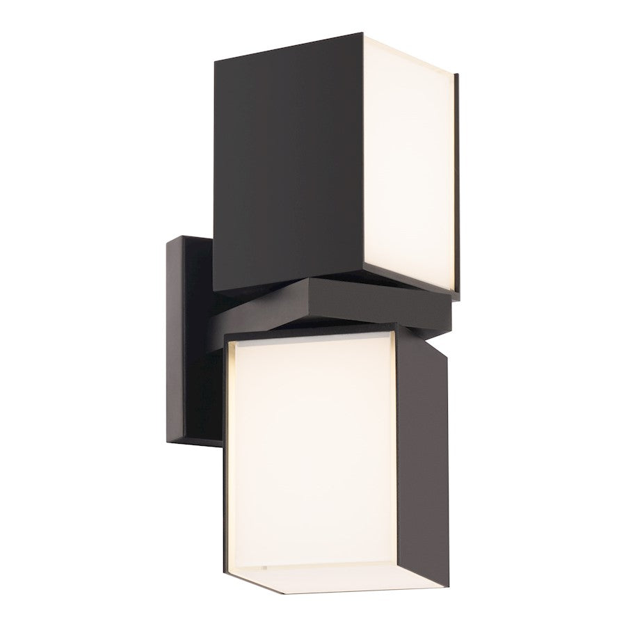 WAC dweLED Vaiation 12.5" LED Outdoor Wall Light 3000K, Black - WS-W15312-30-BK