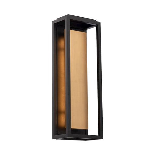 dweLED Hathaway 18" LED 1 Light In/Out Wall 3000K, Black/Brass - WS-W39018-BK-AB