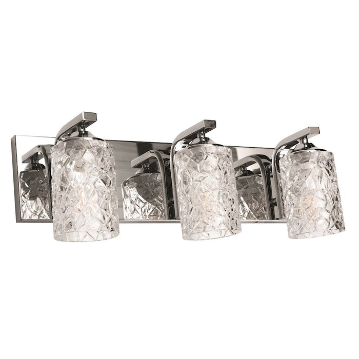 AFX Lighting Annabel 3 Light Vanity, Polished Chrome/Clear - ABLV2407MBPC