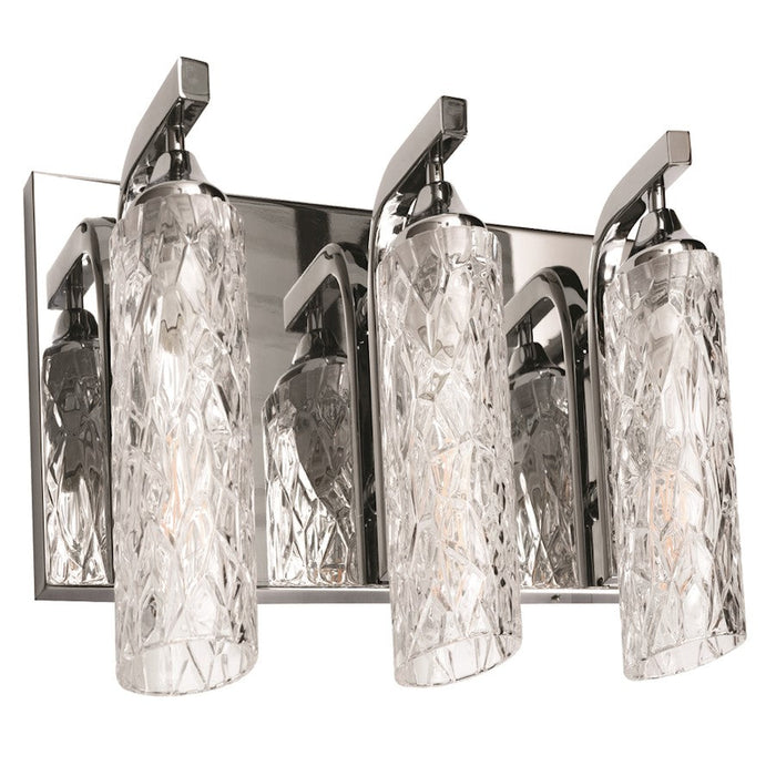 AFX Lighting Annabel 3 Light Vanity, Polished Chrome/Clear