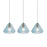 AFX Lighting Armitage 3 Light Linear Pendant, SN/Aqua - AGP10MBSNAQLNR3