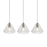 AFX Lighting Armitage 3 Light Linear Pendant, Nickel/Clear - AGP10MBSNCLLNR3