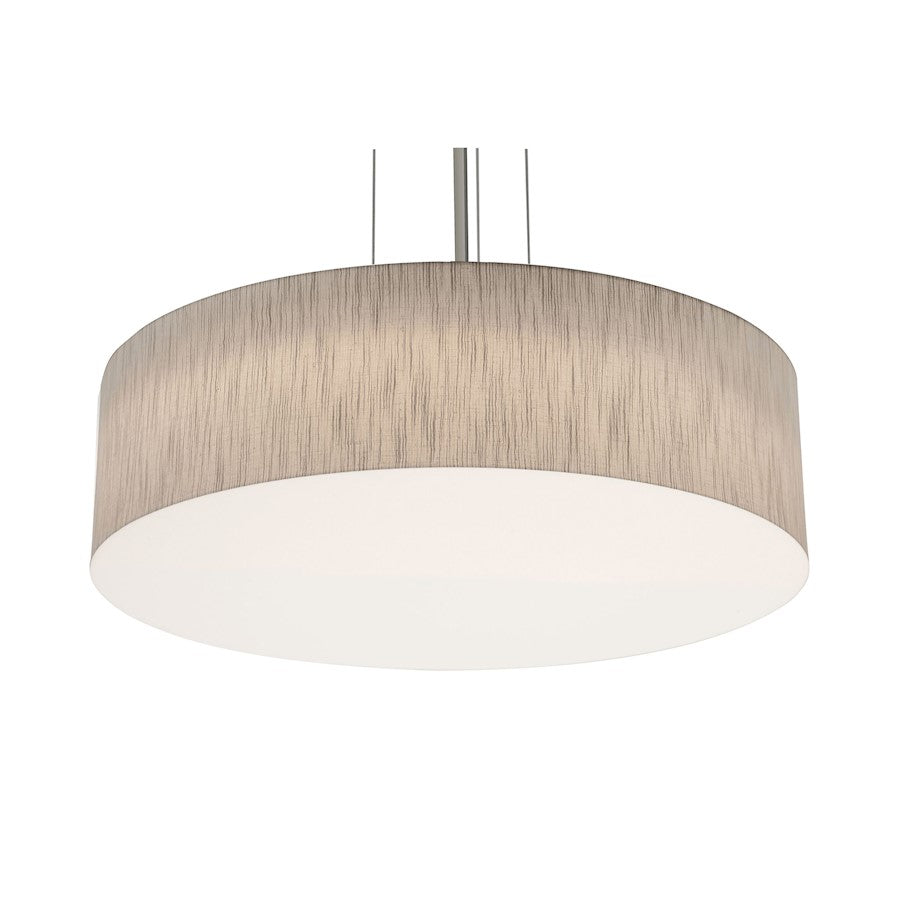 AFX Lighting Anton 1 Lt 24'' LED Pendant, Nickel/Jute White - ANP2432L5AJUDSN-JT