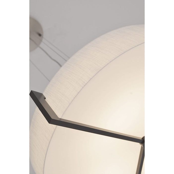 AFX Lighting Apex 1 Light Pendant, Espresso/Linen White