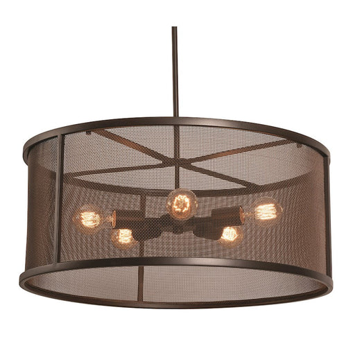 AFX Lighting Austin 5 Light Pendant, Med Base 120V, Bronze/Copper - AUNP24MBBZ