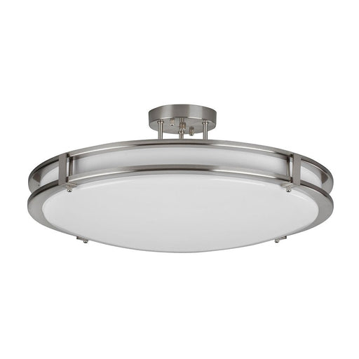 AFX Lighting Carlisle 1 Lt 12" LED Semi-Flush, Nickel/White - CAC121200L5AJD1