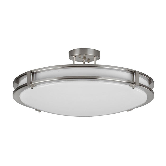 AFX Lighting Carlisle 1 Lt 14" LED Semi-Flush, Nickel/White - CAC142400L5AJD1