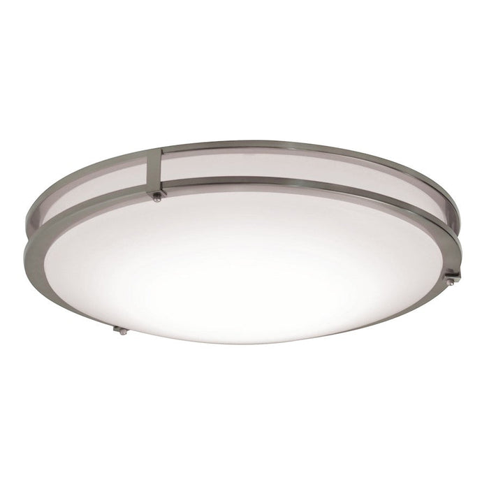 AFX Lighting Carlisle 1 Lt 14" LED Flush Mount, Nickel/White - CAF142400L5AJD1