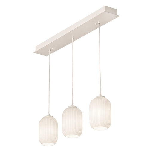 AFX Lighting Callie 3 Light Linear Pendant, White/White - CALP05WHLNR3