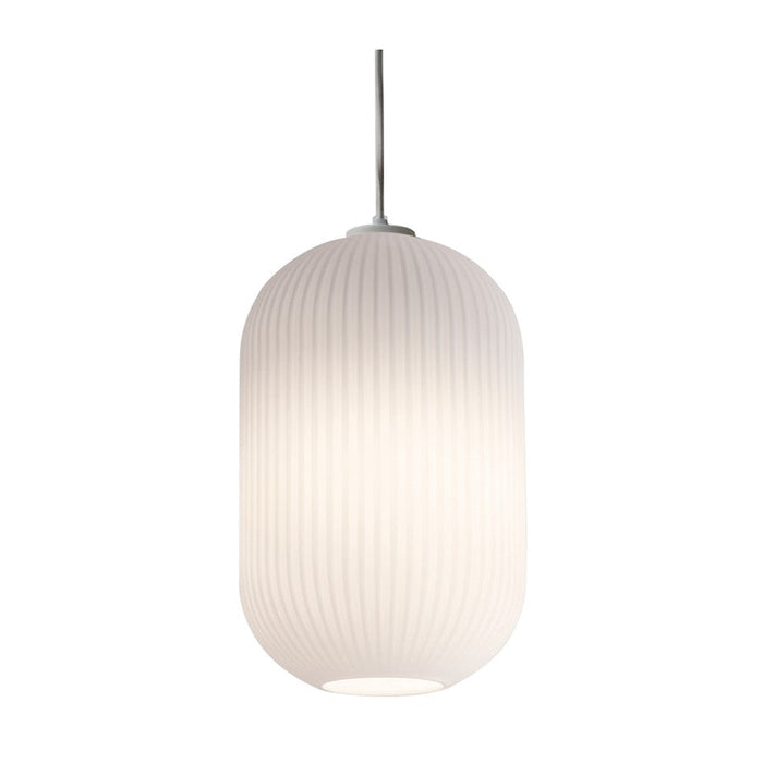 AFX Lighting Callie 1 Light Pendant, White/Frosted Ribbed White