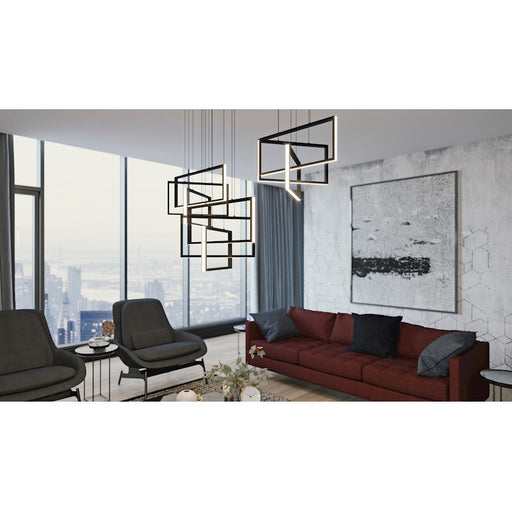 AFX Lighting Cole 3 Light Pendant, LED 30W/2800Lm/120V, Bk/Wh