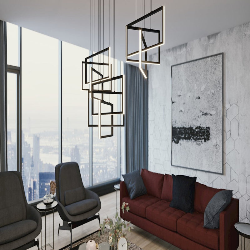 AFX Lighting Cole 3 Light Pendant, LED 30W/2800Lm/120V, Bk/Wh