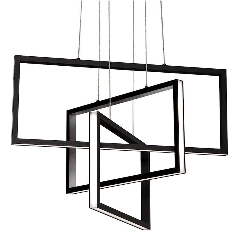 AFX Lighting Cole 3 Light Pendant, LED 30W/2800Lm/120V, Bk/Wh