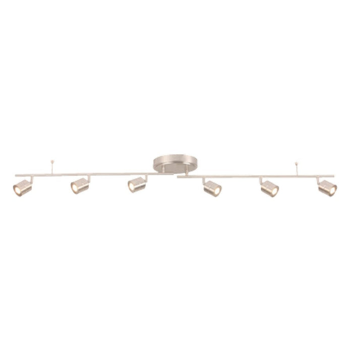 AFX Lighting Core 6-Head LED Fixed Rail, Satin Nickel - CRRF6450L30SN