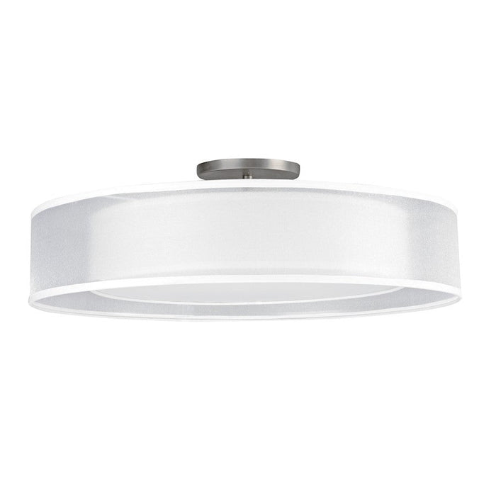 AFX Lighting Cortez 1-Lt 18" LED Semi-Flush, Nickel/White - CZF1824LAJUDSN-WHWH