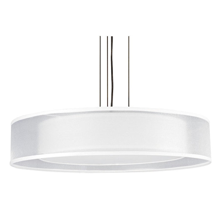 AFX Lighting Cortez 1 Light 30" LED Pendant, Nickel/White - CZP3044LAJUDSN-WHWH