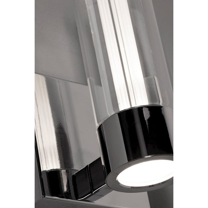 AFX Lighting Delphia 1 Light Wall Sconce, Chrome/Clear