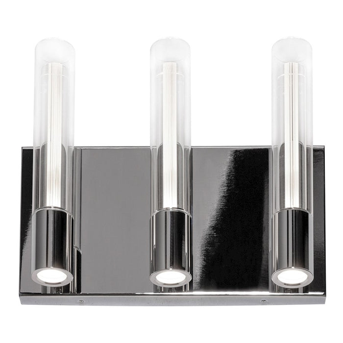 AFX Lighting Delphia 3 Light Vanity, Polished Chrome/Clear