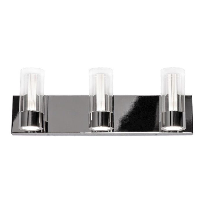 AFX Lighting Delphia 3 Light Vanity, Polished Chrome/Clear