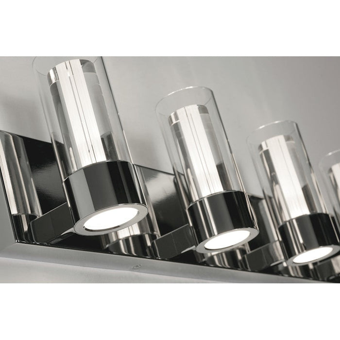 AFX Lighting Delphia 4 Light Vanity, Polished Chrome/Clear