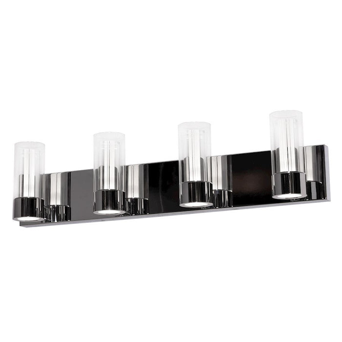 AFX Lighting Delphia 4 Light Vanity, Polished Chrome/Clear