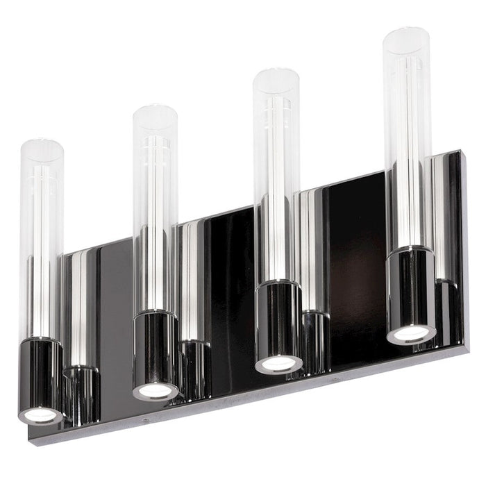 AFX Lighting Delphia 4 Light Vanity, Polished Chrome/Clear