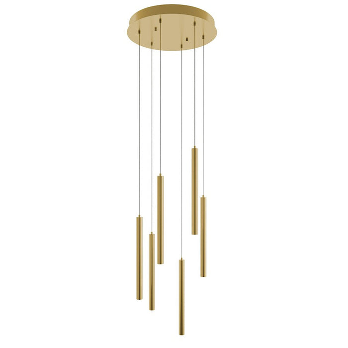 AFX Lighting Eli 6 Pendant, 54W/120-277V, Satin Brass - ELIP01L30UDSBRND6