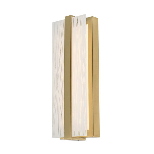 AFX Lighting Gallery 1 Light Wall Sconce, Brass/Frosted - GLYS140512L30D1SB