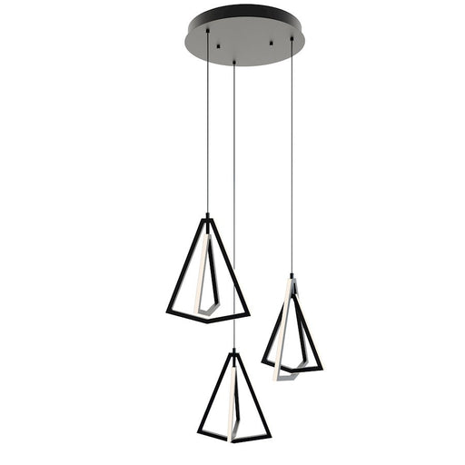 AFX Lighting Gianna 3 Pendant, 3000K/120V, Black/Frosted - GNAP15L30D1BKRND3