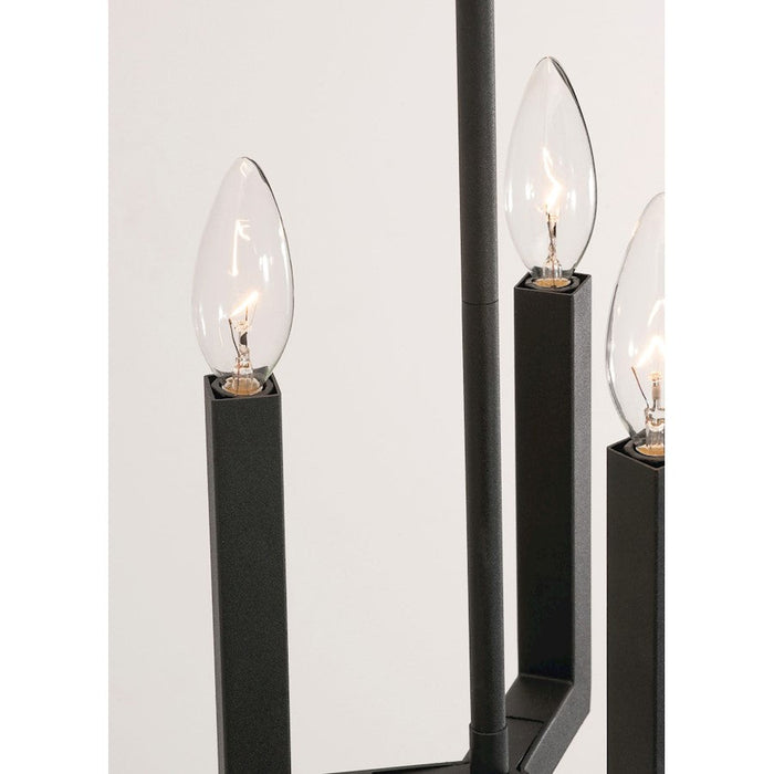 AFX Lighting Grace 3 Light Mini-Pendant, Candelabra Base, Black