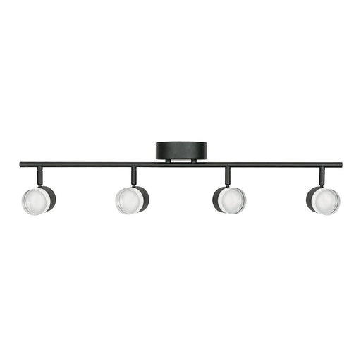 AFX Lighting Gregor 4 Light LED Fixed Rail, Black/Frosted - GRGF4450L30D1BK