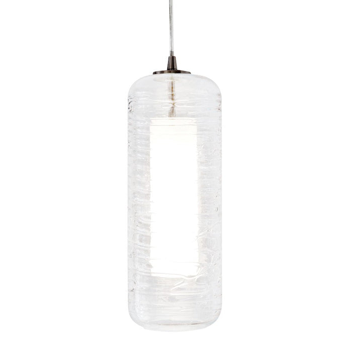 AFX Lighting Hermosa 1-Lt 6" LED Pendant, 3000K, Nickel/Clear - HRP1000L30D1SNCS