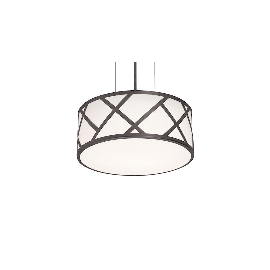 AFX Lighting Haven 2 Lt 13'' Medium Base Pendant, Black/White/Black - HVNP13MBBK