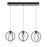 AFX Lighting Jamie 3 Lt Linear Mini-Pendant, 120V, Black/Clear - JAMP12MBBKLNR3