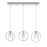 AFX Lighting Jamie 3 Lt Linear Mini-Pendant, 120V, Nickel/Clear - JAMP12MBSNLNR3