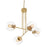 AFX Lighting Jamie 4 Light 25" Pendant, Satin Brass/Clear - JAMP25MBSB