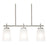 AFX Lighting Joanna 3 Light Linear Pendant, Satin Nickel/White - JNNP0523MBSN