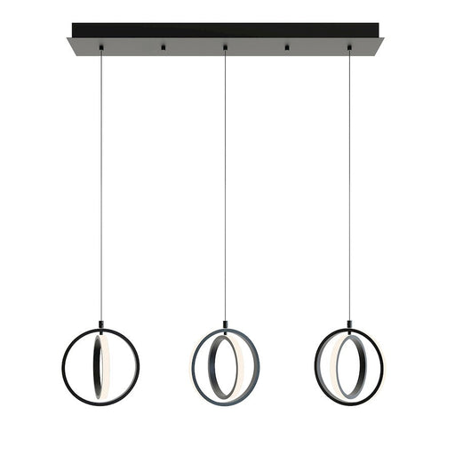 AFX Lighting Lock 3 Light Linear Pendant, 120, Black - LCKP09L30D1BKLNR3